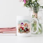 Personalised Best Friends Girlfriends Bestie BFF White Ceramic Mug Gift for Friend Coffee Mug