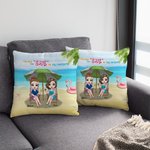 Personalised You're The She to My Nanigans Best Sisters Girls Love Seaside Throw Pillow Cover Anniversary Bedroom Decor