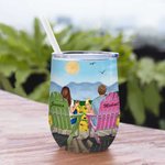 Personalised Travel Partners Couple Husband and Wife Love Wine Tumbler Anniversary with Insulation Effect
