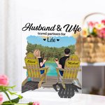 Personalised This Couple on Beach Chairs with Lakeside View Acrylic Plaque Valentine's Day Gift Acrylic Decoration