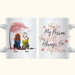 Personalized You Will Always Be My Person Cherry Blossom Tree White Ceramic Mug Friendship Gifts for Office and Home