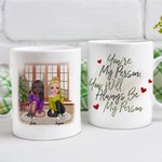 Personalised Besties Sister Best Friends Friendship Celebration White Ceramic Mug Dishwasher and Microwave Safe