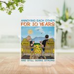 Personalised Annoying Each Other Couple on Chairs Sunflowers Acrylic Plaque Couple Gift Acrylic Decoration