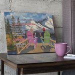 Personalized Couple Holiday I Love You Always Snow Mountain Poster Frameless Painting Christmas Valentine's Day Wall Art Print