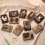 Personalisierte Magnetische Nadelbox aus Holz Sticknadel Aufbewahrungsbox Handarbeit Nähzubehör für Bastler Handwerk-Liebhaber