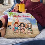 Personalised Surf Summer Landscape Seaside Sister Girls Friends Love  Throw Pillow Cover Birthday for Living Room