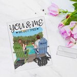 Personalized This Couple on Beach Chairs Design with Lakeside View Acrylic Plaque Couple Gift House Decorations