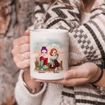 Personalised Best Friends Girlfriends Bestie BFF White Ceramic Mug Gift for Friend Coffee Mug