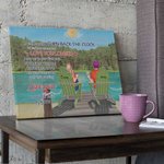 Personalized Couple Holiday Sea Summer You and Me Poster Frameless Painting Valentine's Day Birthday Wall Art Print
