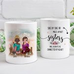 Personalised Side By Side Or Miles Apart Besties Will Always Be Connected By Heart White Ceramic Mug Bestie Gifts for Women