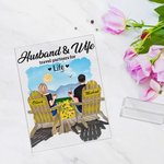 Personalised This Couple on Beach Chairs and Sunflower Design Acrylic Plaque Anniversary Gift Acrylic Decoration