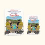 Personalised I Love You This Couple on Beach Chairs Design Acrylic Plaque Valentine's Day Gift House Decorations