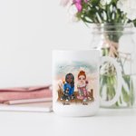 Personalized Best Bitches Keeping Each Other Sane White Ceramic Mug Friend Gifts C-type Handle