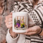Personalised Besties Sister Best Friends Friendship Celebration White Ceramic Mug Dishwasher and Microwave Safe