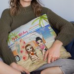 Personalizzato Surf Summer Landscape Seaside Best Friends Sisters Throw Pillow Cover Anniversary Bedroom Decor