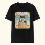 T-shirt personnalisé de fête de vacances d'été de bar de plage de filles de Besties cadeau de carnaval