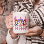 Personalisierte Besties Schwestern Frauen Freundschaft Weiße Keramiktasse Geschenk Spülmaschinen- und mikrowellengeeignet