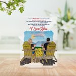 Personalised I Love You and Will Love You until I Die Summer Vacation Acrylic Plaque Anniversary Gift House Decorations
