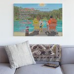 Personalized Couple Holiday Sea Summer You and Me Poster Ramlös målning Jul Födelsedag Väggkonsttryck