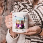 Personalised Life is Better with Besties Travel Theme White Ceramic Mug Friendship Gifts C-type Handle