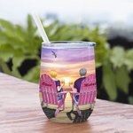 Personligt par älskar att irritera varandra sedan 2020 Wine Tumbler födelsedag 12oz