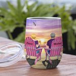 Personligt par älskar att irritera varandra sedan 2020 Wine Tumbler födelsedag 12oz
