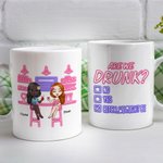 Personalized Are We Drunk Funny Friendship  BFF White Ceramic Mug Girls Women BFF Birthday Coffee Mug