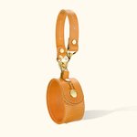 Personalized Leather Shawl Neckerchief Glove Holder with Initial for Her