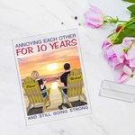 Personalised Seaside Sunset This Couple on Chairs Acrylic Plaque Anniversary Gift Desk Ornament
