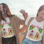 Personlig Besties Forever Girl Sister Baddräkt Party T-shirt Minnesgåva Basic Unisex T-shirt 3
