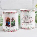 Meilleurs amis personnalisés vous serez toujours ma personne tasse en céramique blanche cadeaux Bestie pour les femmes poignée de type C