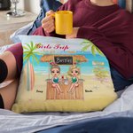 Gepersonaliseerde Zussen Vriendin Cheers Seaside Bloemen Kiosk Strand Pillow Cover Verjaardag Slaapkamer Decor