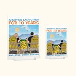 Personalised Annoying Each Other Couple on Chairs Sunflowers Acrylic Plaque Couple Gift Acrylic Decoration