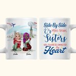 Thème de voyage personnalisé côte à côte ou à des kilomètres l'un de l'autre Les meilleurs amis seront toujours connectés par Hea Tasse en cér