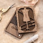Personalisierte Magnetische Nadelbox aus Holz Sticknadel Aufbewahrungsbox Handarbeit Nähzubehör für Bastler Handwerk-Liebhaber