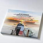 Personalised I Love You Forever to My Husband Old Couple Sunset Poster Frameless Painting Wall Decor Anniversary Valentine's Day