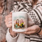 Personalized Best Friends Never Apart White Ceramic Mug Gifts for Friends for Office and Home