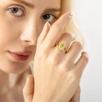 Bague Réglable Personnalisée avec Pierre de Naissance Incrustée sur Base Ovale de Style Vintage Cadeau Anniversaire Fête pour Femme