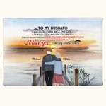Personalised I Love You Forever to My Husband Old Couple Sunset Poster Frameless Painting Wall Decor Anniversary Valentine's Day