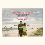 Personnalisé je t'aime jamais arrêter bord de mer vieux Couple affiche sans cadre peinture mur Art imprimer saint valentin anniversaire