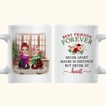 Cadeaux personnalisés de tasse en céramique blanche de meilleurs amis pour toujours d'amitié de longue distance pour BFF