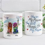 Personnalisé vous serez toujours ma personne thème de voyage tasse en céramique blanche Bestie cadeaux pour les femmes pour le bureau et la maison