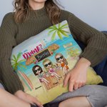 Personalised Best Friends Sisters Drink Surf Seaside Throw Pillow Cover Best Friend Gift Home Decoration