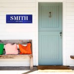 Personalised Family Last Name Metal Monogram Sign for Family Friend Housewarming Home Decoration