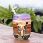 Personalised Forever Yours I Love You Leisurely Couple  Wine Tumbler Valentine's Day with Insulation Effect