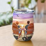 Personalised Forever Yours I Love You Leisurely Couple  Wine Tumbler Valentine's Day with Insulation Effect