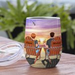 Personalised Forever Yours I Love You Leisurely Couple  Wine Tumbler Valentine's Day with Insulation Effect