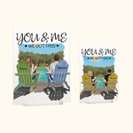 Personalized This Couple on Beach Chairs Design with Lakeside View Acrylic Plaque Couple Gift House Decorations