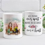 Personalized Best Friends Never Apart White Ceramic Mug Gifts for Friends for Office and Home