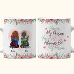 Meilleurs amis personnalisés vous serez toujours ma personne tasse en céramique blanche cadeaux Bestie pour les femmes poignée de type C